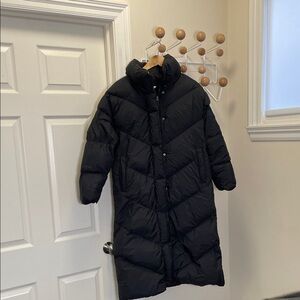 Aritzia - Wilfred - The Cloud Puff Long Jacket Black  XS